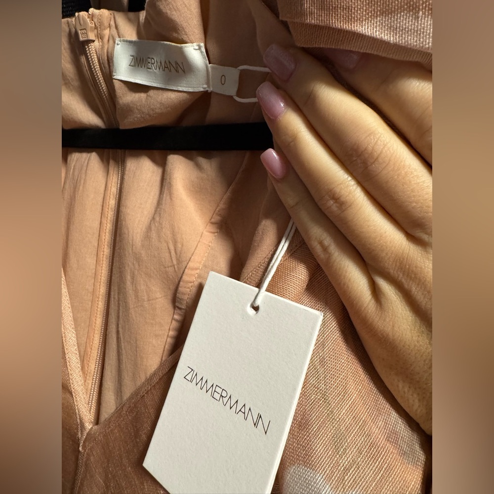 Zimmermann Blush Garden floral mini dress size 4 - Picture 9 of 10